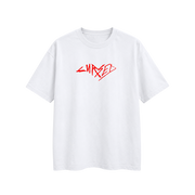 T-SHIRT "CURSED" - BLANC ET ROUGE