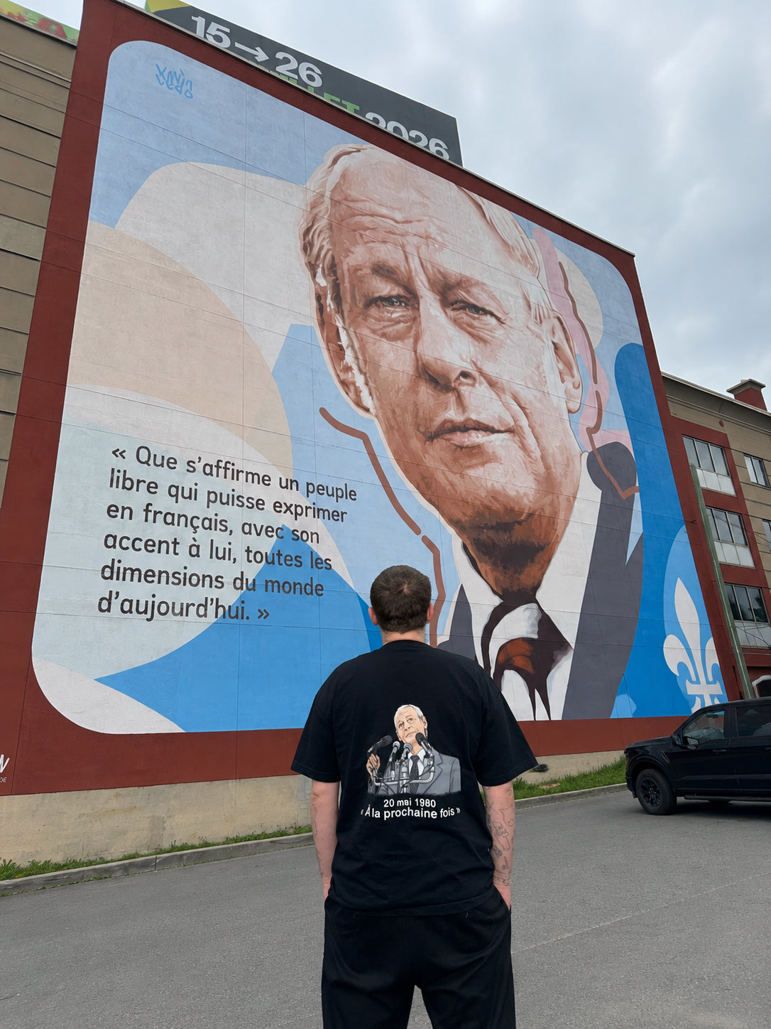 T-SHIRT "FLEUR DE LYS" - RENÉ LÉVESQUE « 20 mai 1980, À la prochaine fois »