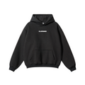345GSM Men's Solid Color Pullover Hoodie Black