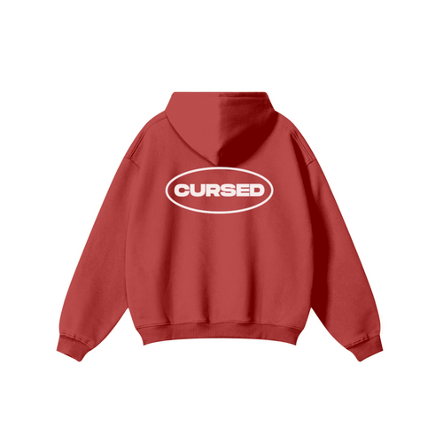 345GSM Men's Solid Color Pullover Hoodie Red