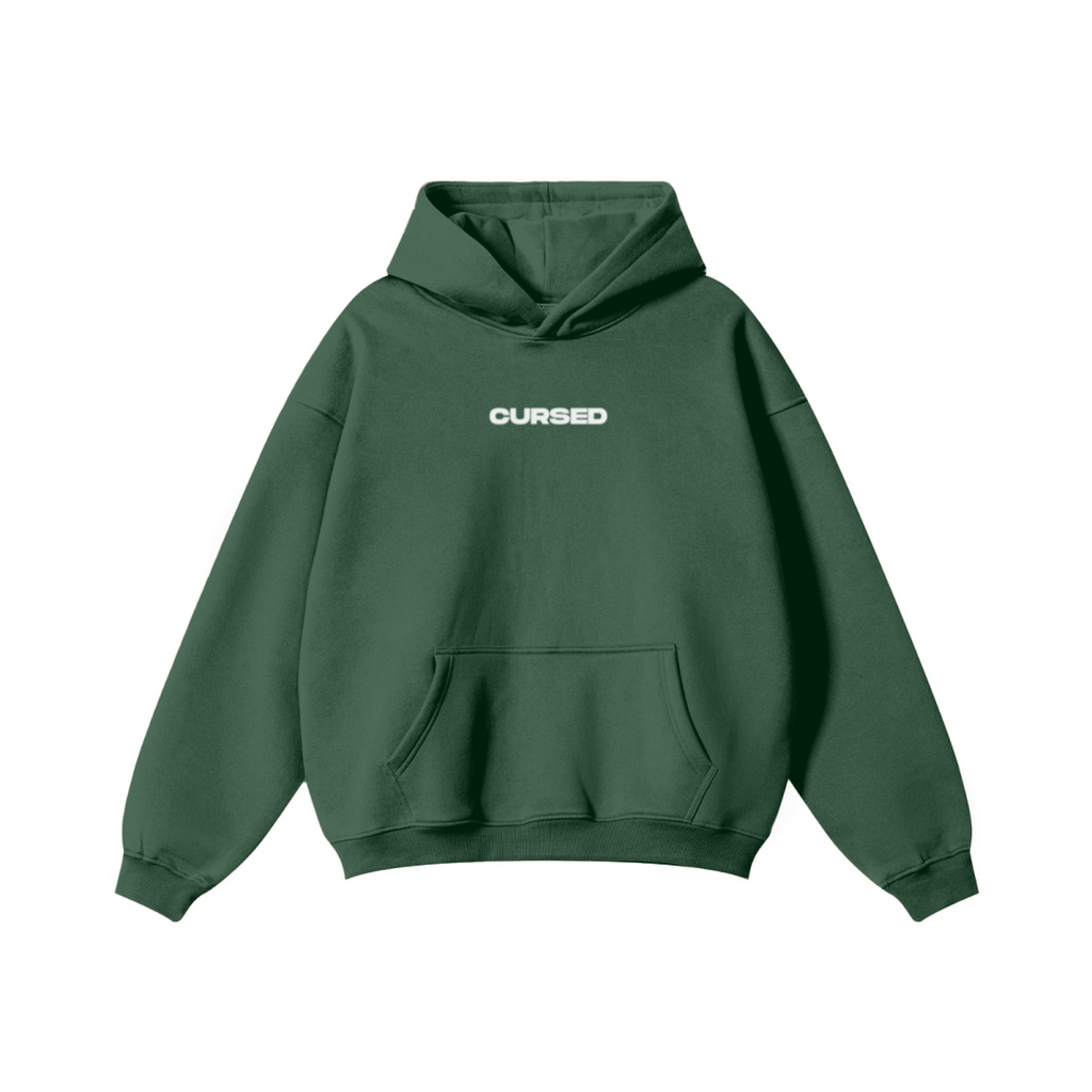 345GSM Men's Solid Color Pullover Hoodie Green