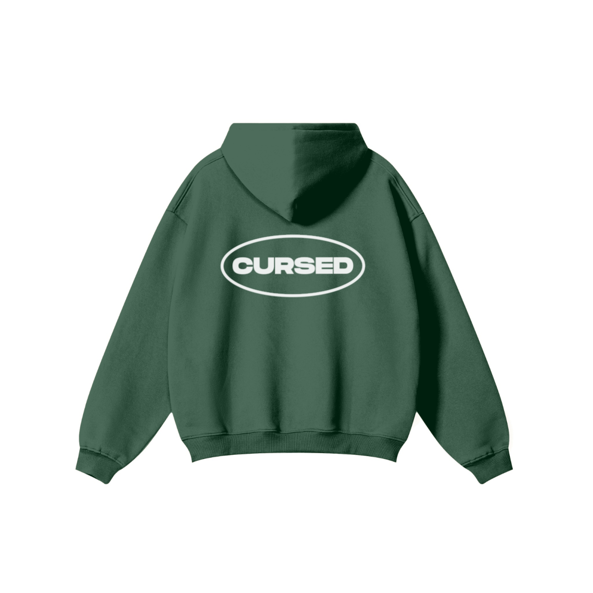 345GSM Men's Solid Color Pullover Hoodie Green