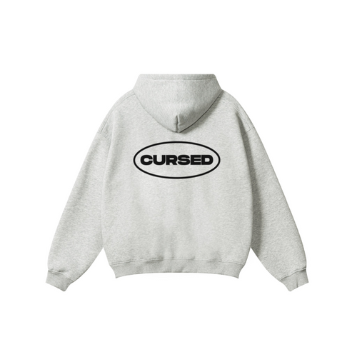 345GSM Men's Solid Color Pullover Hoodie Floral Beige