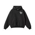 345GSM Men's Solid Color Pullover Hoodie Black