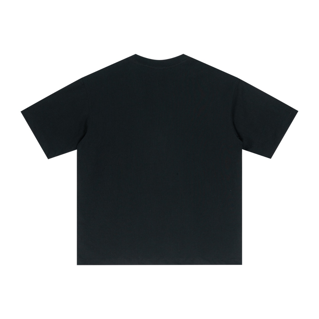 255GSM Unisex Long-Staple Cotton Jersey T-shirt Reactive Black